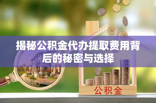 云溪揭秘公积金代办提取费用背后的秘密与选择